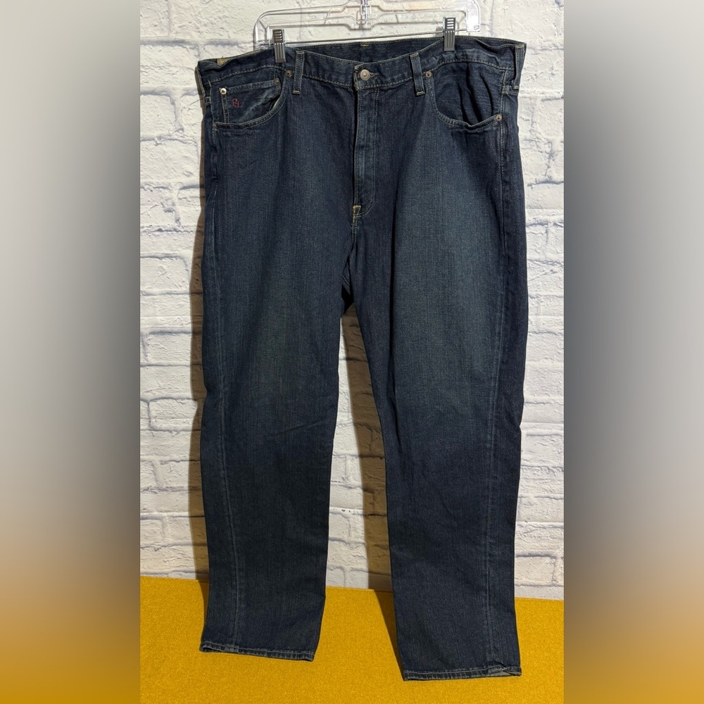 Y2K Polo Ralph Lauren D-3 Relaxed Dark Wash Jeans, Size 40x34 *see description*